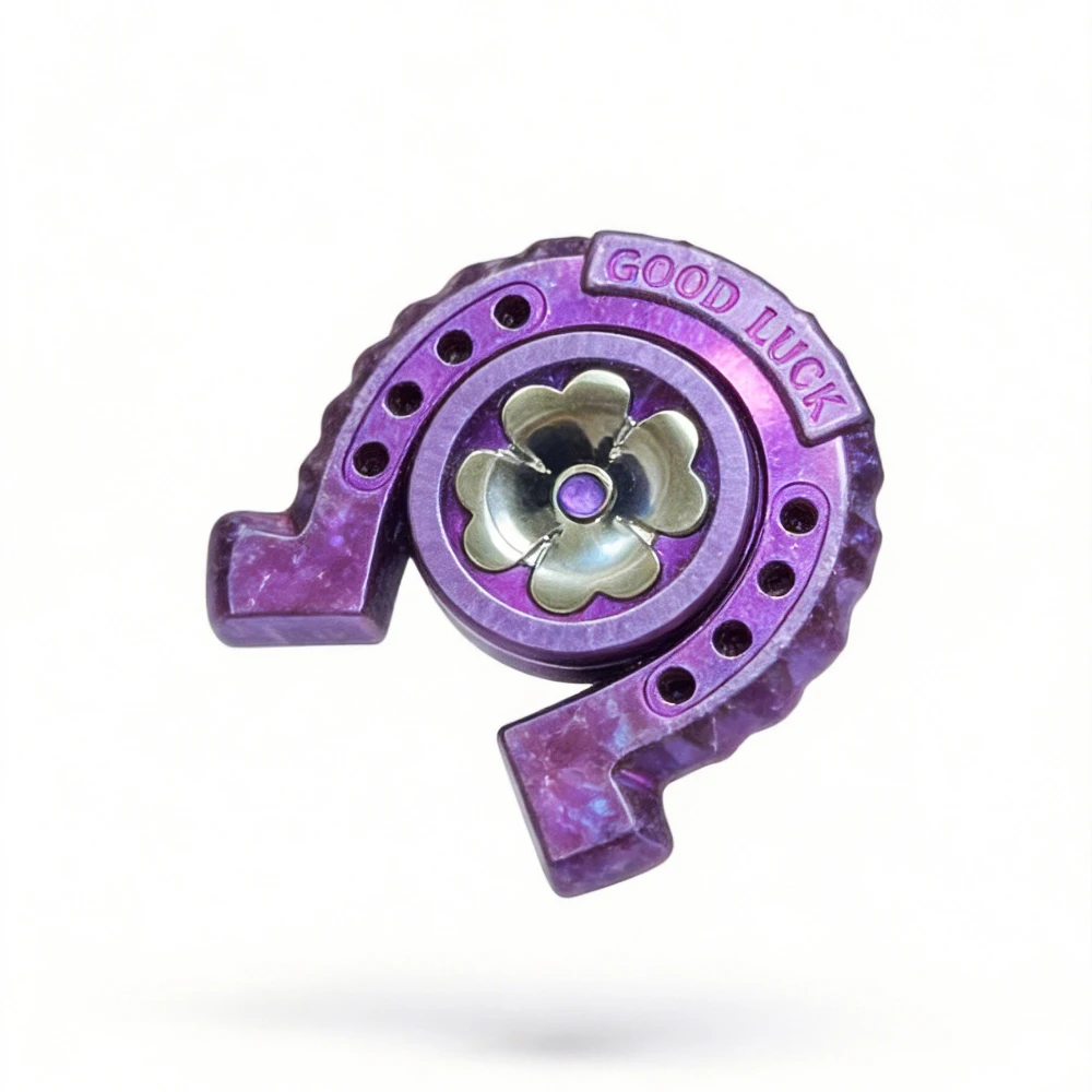 YOUBING EDC Lucky Horseshoe Titanium Crystallized Fidget Spinner Stress Relief Toy Fidget Toys For Adults Anxiety Relief Gadgets