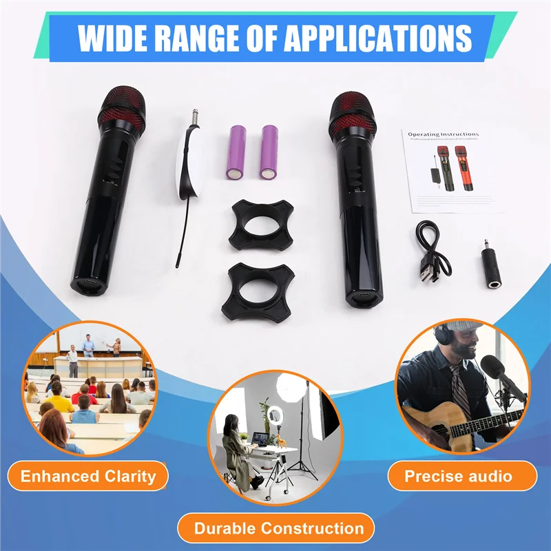 

LBER UHF Wireless Rechargeable Microphone Expander 6.5Mm Microphone Mixer Multi-Channel Input Expander