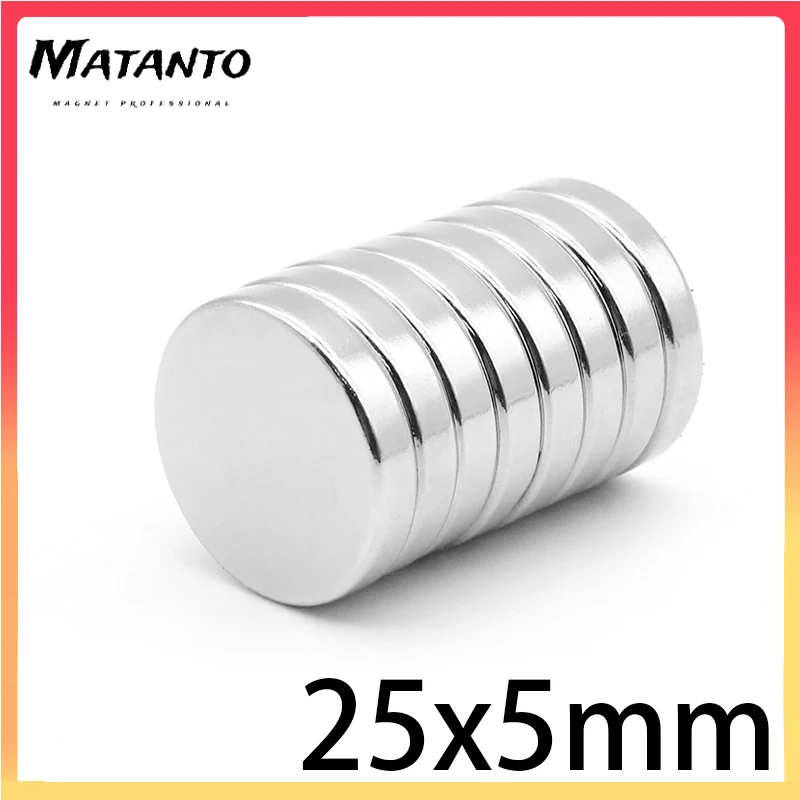 

1/2/5/10/15/20PCS 25x5 mm Disc Strong Powerful Magnets N35 Bulk Round Search Magnet 25x5mm Permanent Neodymium Magnet 25*5