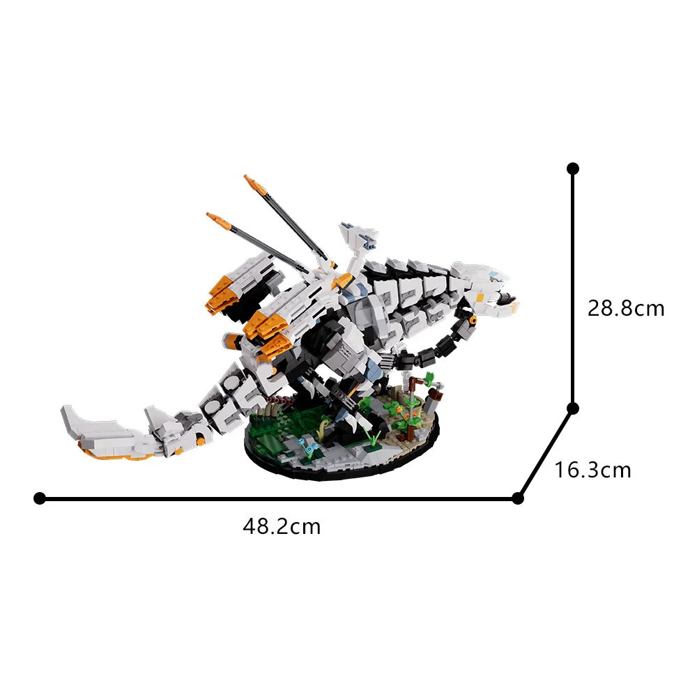 Gobricks Moc Horizons Zero Dawn Thunderjaw الطوب نموذج المحرمة ويست مونستر اللبنات لعبة الطوب نموذج اللعب مجموعات