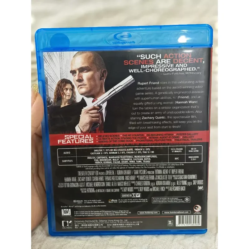 Agent 47 Hitman Video Game Character Cosplay Costume Mask Suit view 2