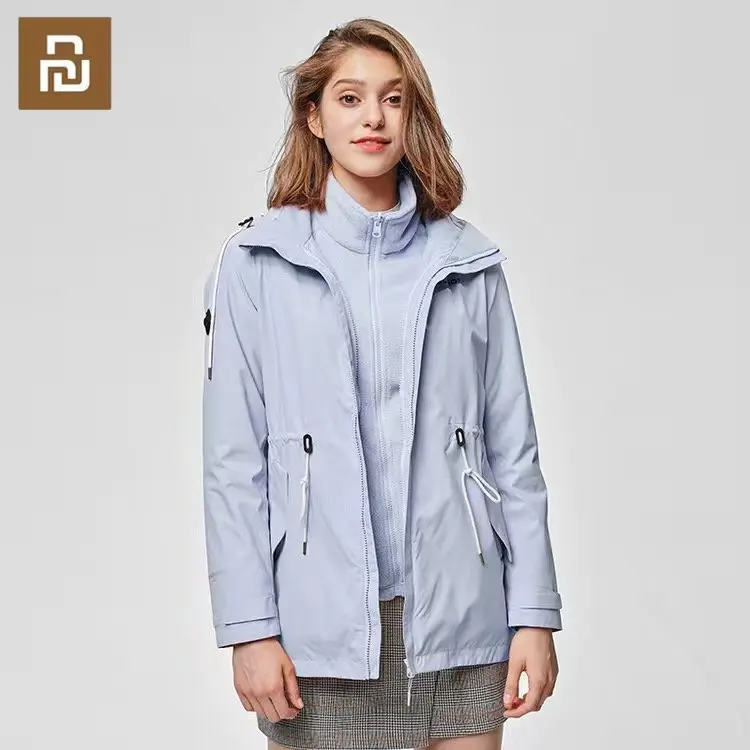 

Youpin PELLIOT Women Winter Windbreaker Windproof Waterproof Jackets Coat Outdoor Camping Warm Jacket Mid-length Design Ski Suit