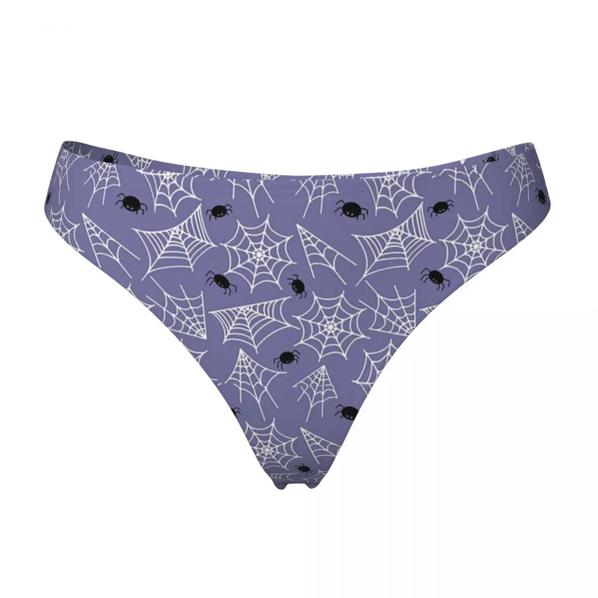Custom Halloween Black Cat Spider Gothic Witch G-string Panties Breathable Women Stretch Thongs Comfort Underwear