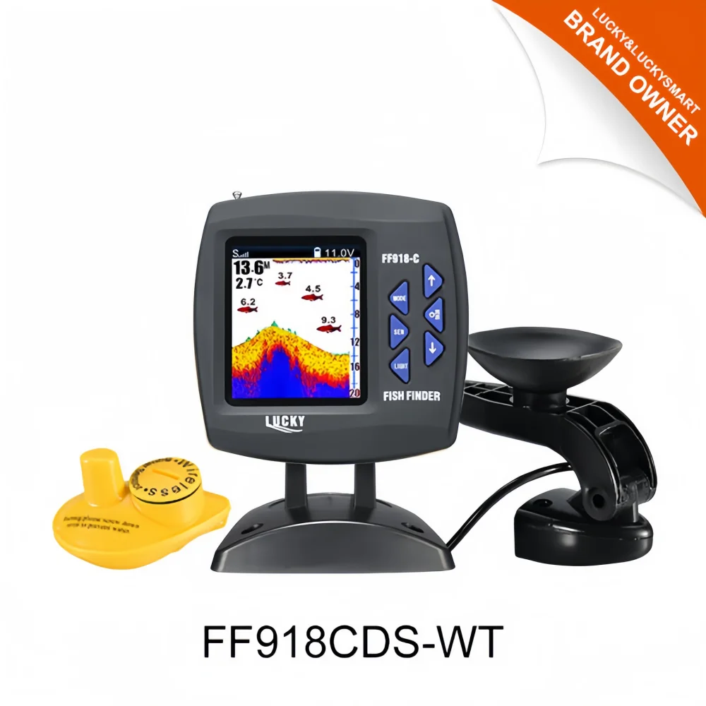 FF918CDS-WT Dual Use Portable Fish Finder Ball Single Beam Dual Frequency Echo Sounder Navigator Bait Boat with Fish Finder