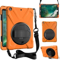 Funda para iPad Air 2, funda resistente a prueba de golpes para niños para iPad Air 2 2014 A1566 A1567 fundas con correa para el hombro y asa con soporte