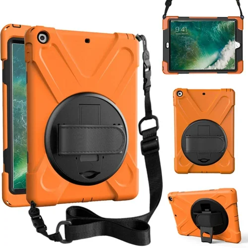 Imagen 1 del producto Funda para iPad Air 2, funda resistente a prueba de golpes para niños para iPad Air 2 2014 A1566 A1567 fundas con correa para el hombro y asa con soporte