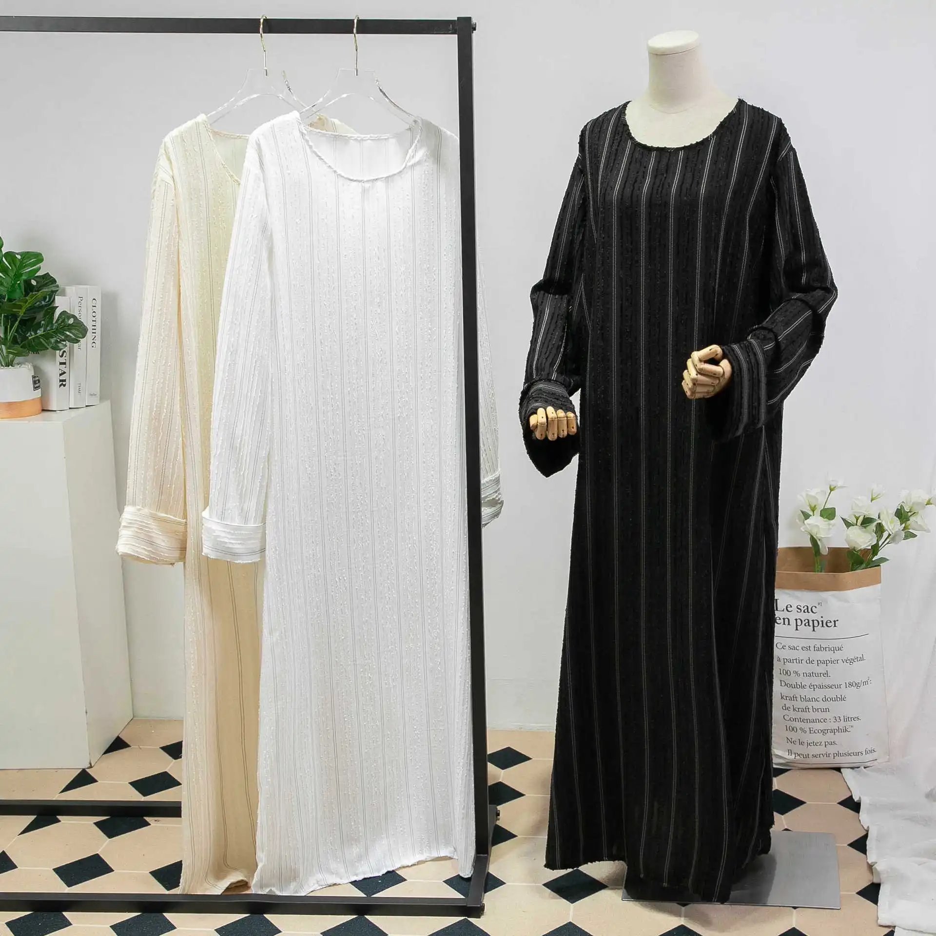 

New Saudi Arab Robe Muslim Women Maxi Dress Dubai Abaya Turkey Kaftan Eid Ramadan Djellaba Islam Jalabiya Caftan Marocain Femme