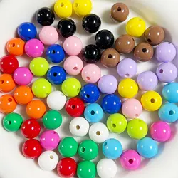 Colorful Round Beads For Jewelry Making DIY Decorations Earrings Bracelet Necklace Beadable Pens Phone Chain Hairpin Accessories