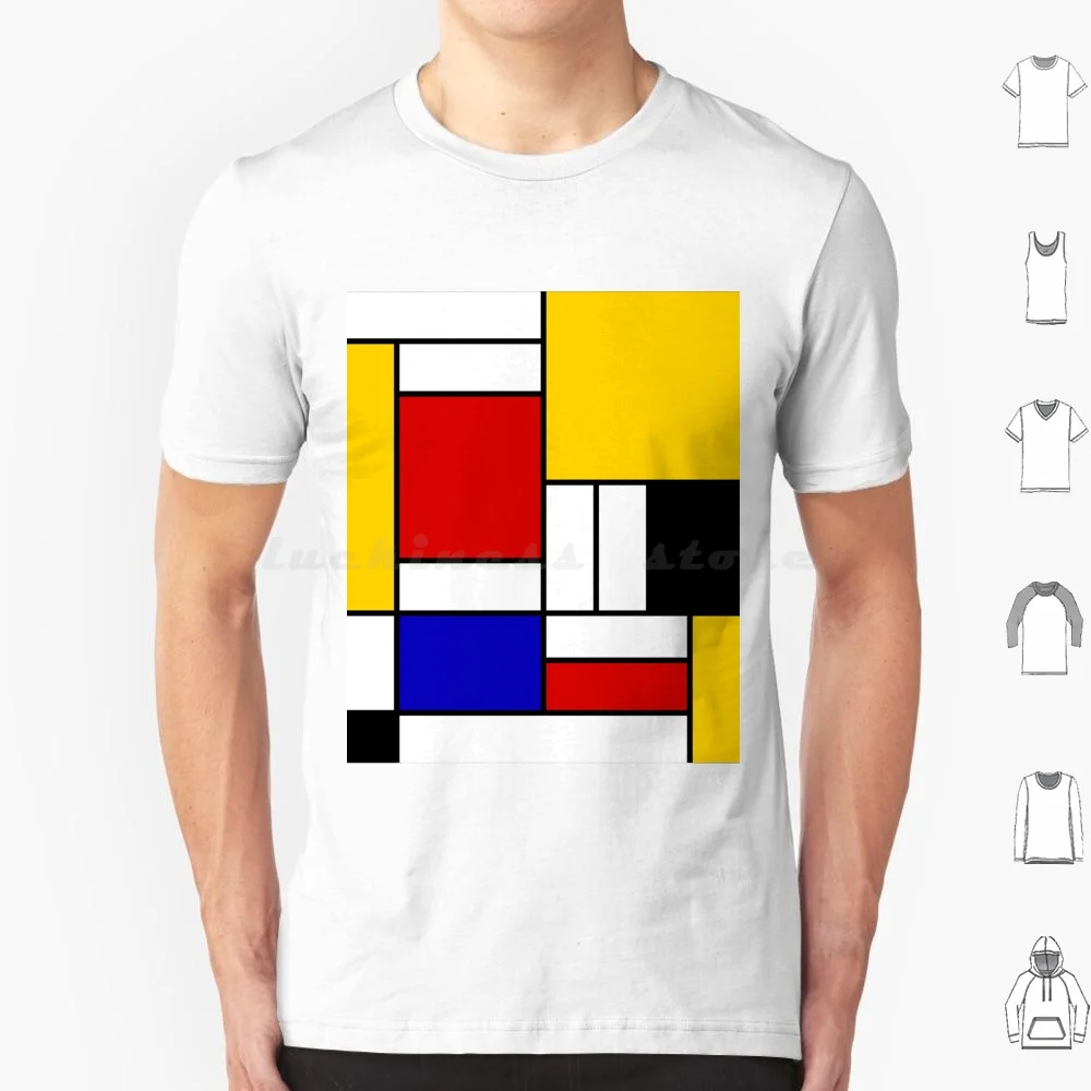 Mondrian Block T Shirt Men Women Kids 6Xl Mondrian Cubism Modern Minimalist Pattern Abstract Cube Cubes Blocks Colorful