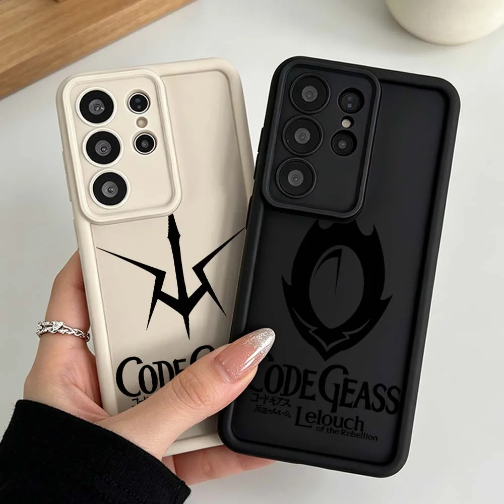 Anime CODE GEASS Logo Phone Case For Samsung Galaxy S26 S25 S24 S23 S22 S21 S20 Ultra Plus FE Eye Ladder Silicone Cover