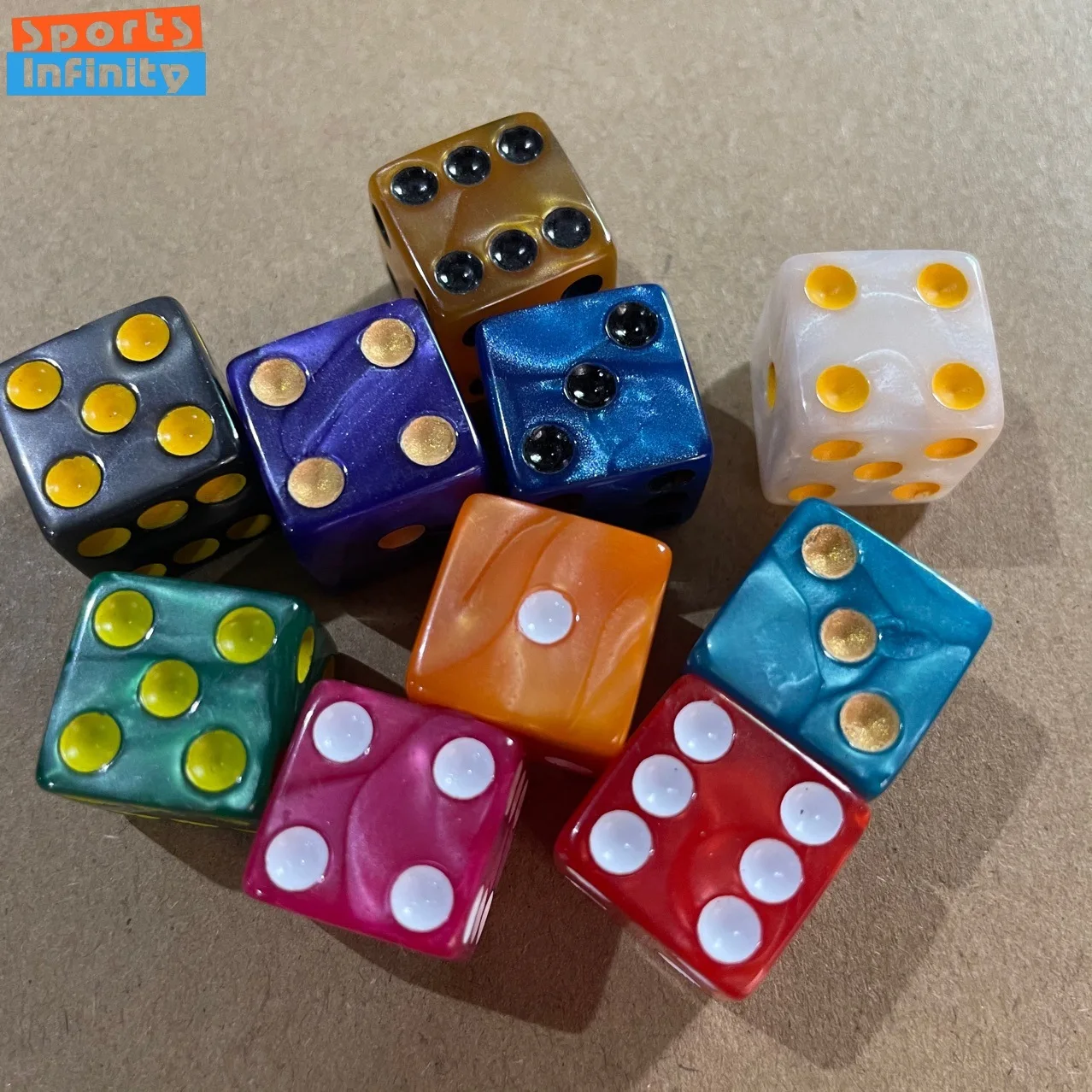 

10 шт./компл. 16 мм квадратные жемчужные игральные кости для ролевых игр, игральные кости Ктулху, набор кубиков D6 Point, Dnd, игральные кости для настольных игр для Entertaniment