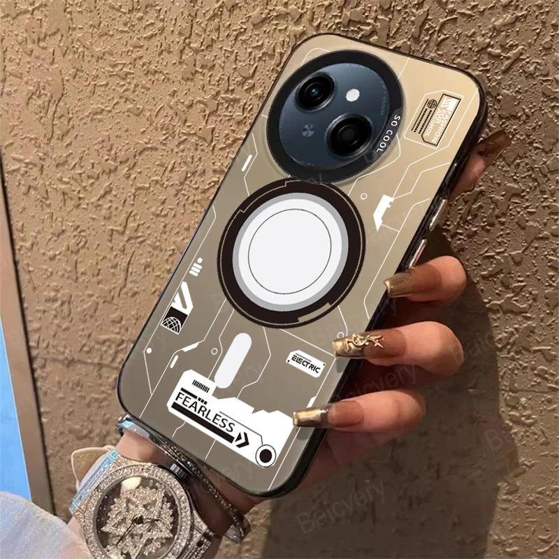 حافظة لهاتف Tecno Spark GO 1 Spark 30c 20c 10c 20 10 8c 7T 6 GO Pro Plus 4G 5G حافظة هاتف ليزر فاخرة على الطراز الكرتوني رقم 10