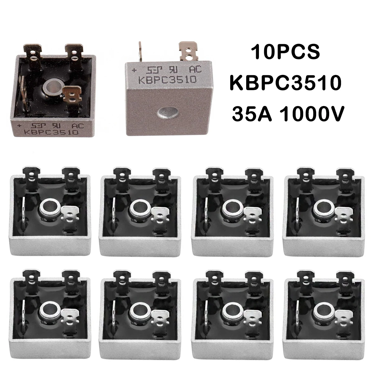 10PCS/Lot KBPC3510 Diode Bridge Rectifiers Diodes 35A 1000V KBPC 3510 Power Rectifier Diode Electronic Components