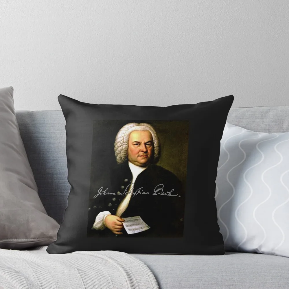 

Johann Sebastian Bach with Signature Throw Pillow Christmas Pillowcase Couch Cushions pillow