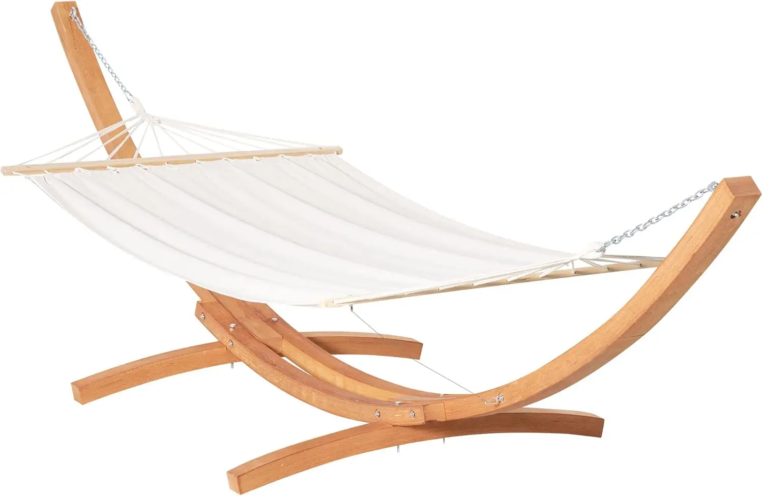 Outdoor Hammock with Stand, Extra Large Heavy Duty Wooden Frame, No Tree Needed, 12.8' Indoor Outside Boho Style Nap Be