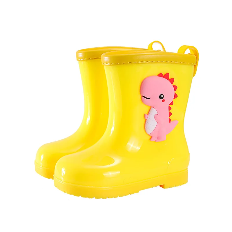 New Children PVC Cute Cartoon Rain Boots Waterproof Boys Girls Non-slip Rainboots Water Shoes Wellies Boots For Kids