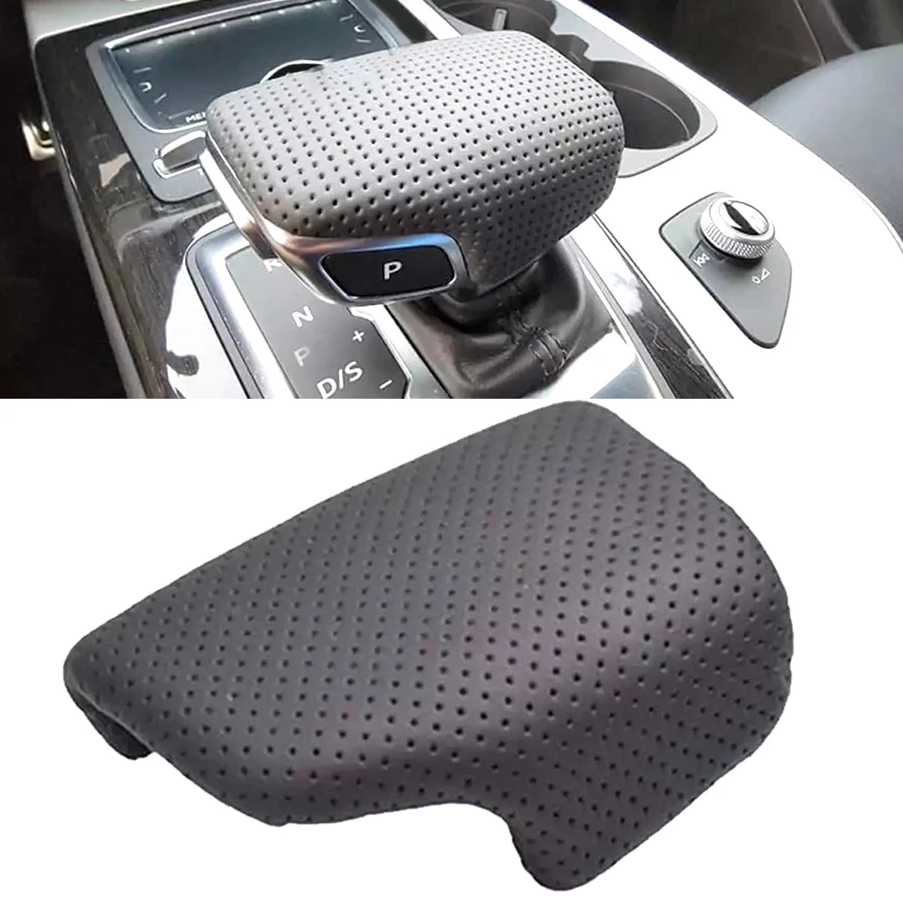 Black Leather Shift Knob Cover Replacement For A4 S4 B9 Q5 S5 4M1713139F 2024 Hot Sale Brand New And High Quality