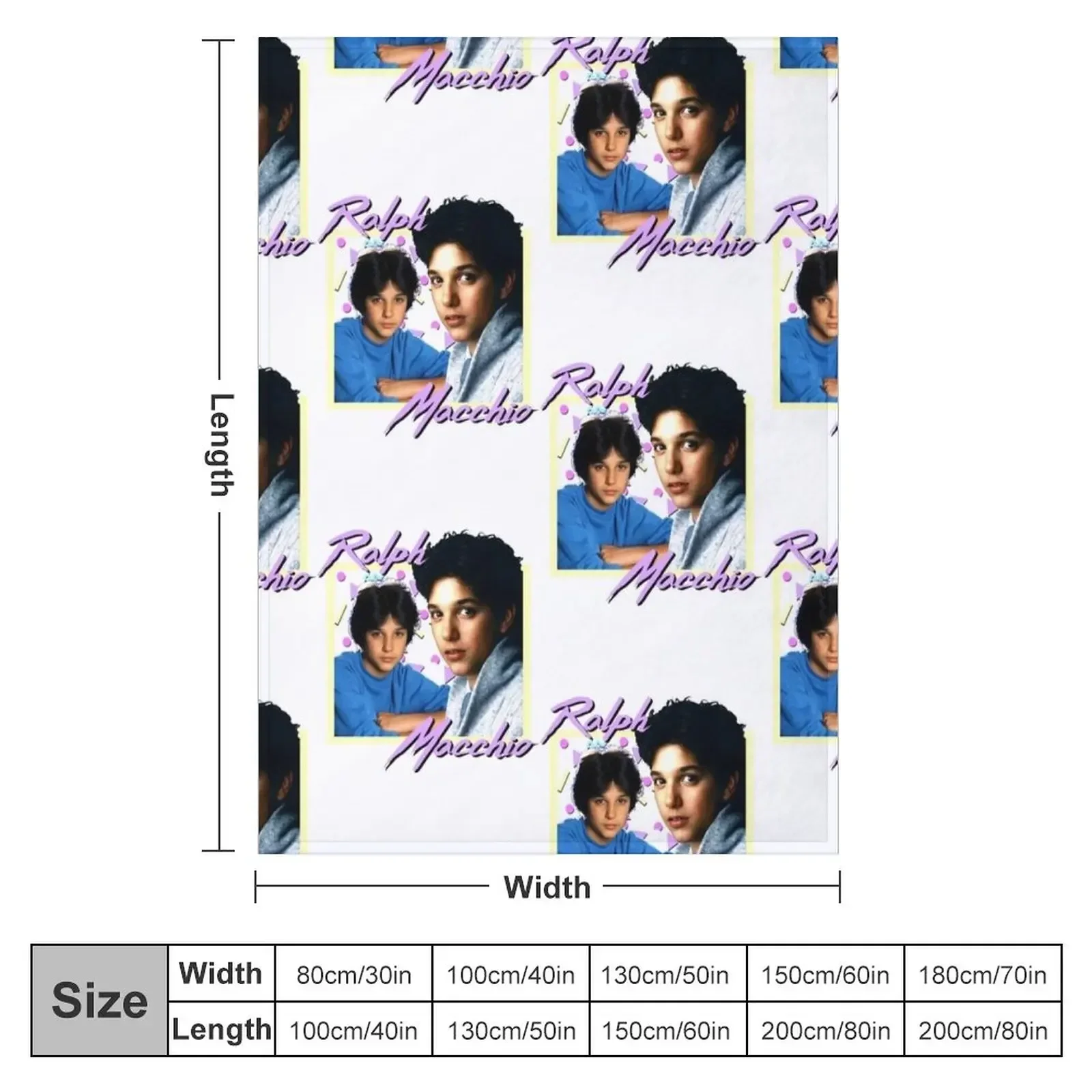 80s Ralph Macchio Throw Blanket Vintage Thermal Blankets