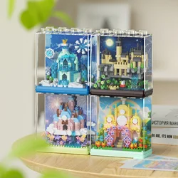 Adults Architecture Particle Building Block Construction Set for Girls Micro Diamond Bricks Educational Toys for Children Gifts