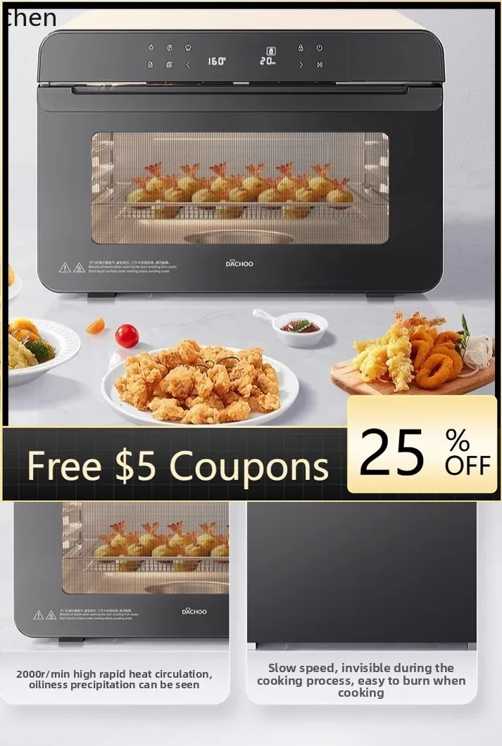 cc26  steaming, baking and frying machine desktop household steaming oven baking electric oven