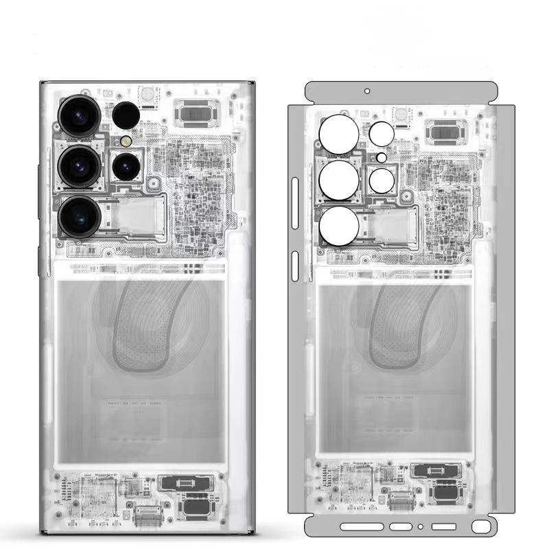3M Decalcomania colorata per Samsung Galaxy S24 S23 S25Ultra Plus Pellicola proteggi schermo posteriore Cover 3M Wrap Adesivo opaco