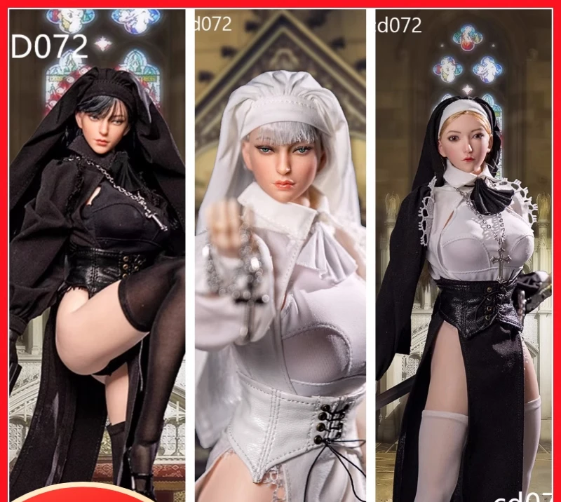 

Suitable for 1/6 cd 720,000 Halloween nun costume, nun cos costume, soldier costume