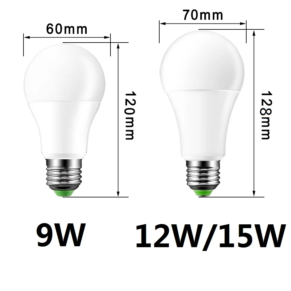 15W 12W 9W Dusk To Dawn Light Bulb E27 220V 85-265V Built-in Light Sensor Smart ON OFF Led Lamp Bulbs For Home Garden Courtyard