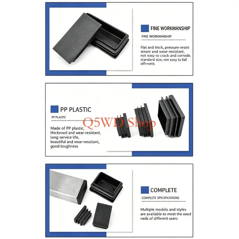 Q5WD 12Pcs Plastic Tubing End Cap Insert Blanking Stopper Enhances Durability