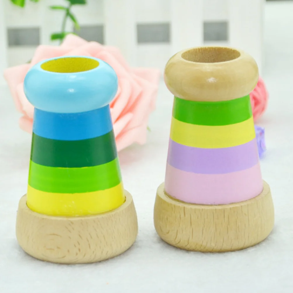

Wooden Kaleidoscope For Kids Educational Developmental Beehive Pattern Kaleidoscope 3-6 Years Large Lens Wooden Baby Gift