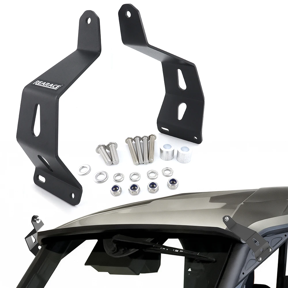 

For Yamaha Wolverine RMAX2 / RMAX4 1000 2021-2025 Motorcycle LED Light Bar Mounting Brackets Roof 40" LED Light Bar Brackets
