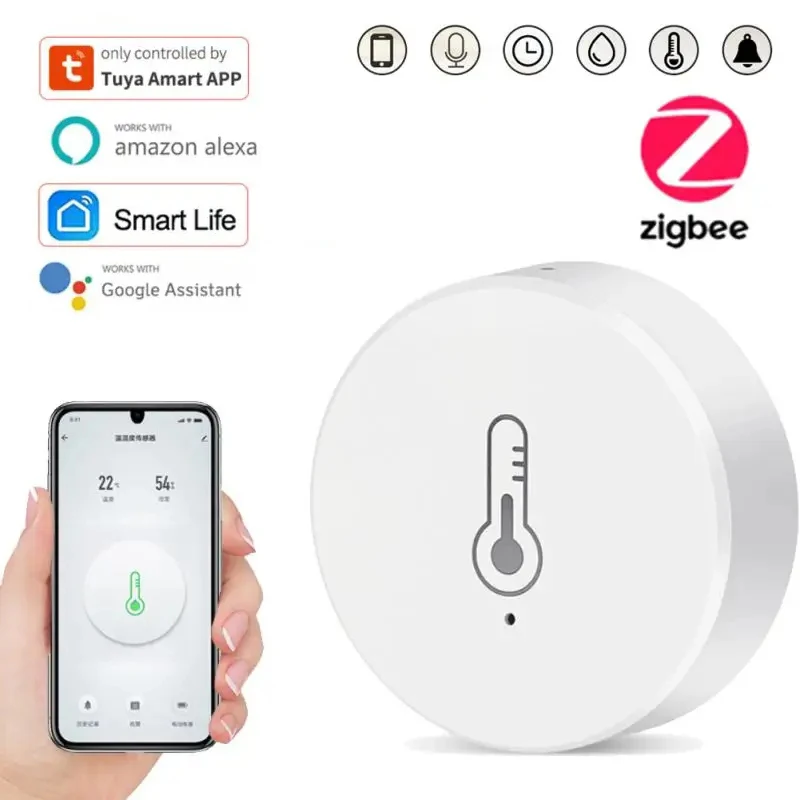 

Tuya Smart Zigbee Temperature And Humidity Sensor Indoor Thermometer Monitor Smart Life Work With Alexa Google Home Assistant