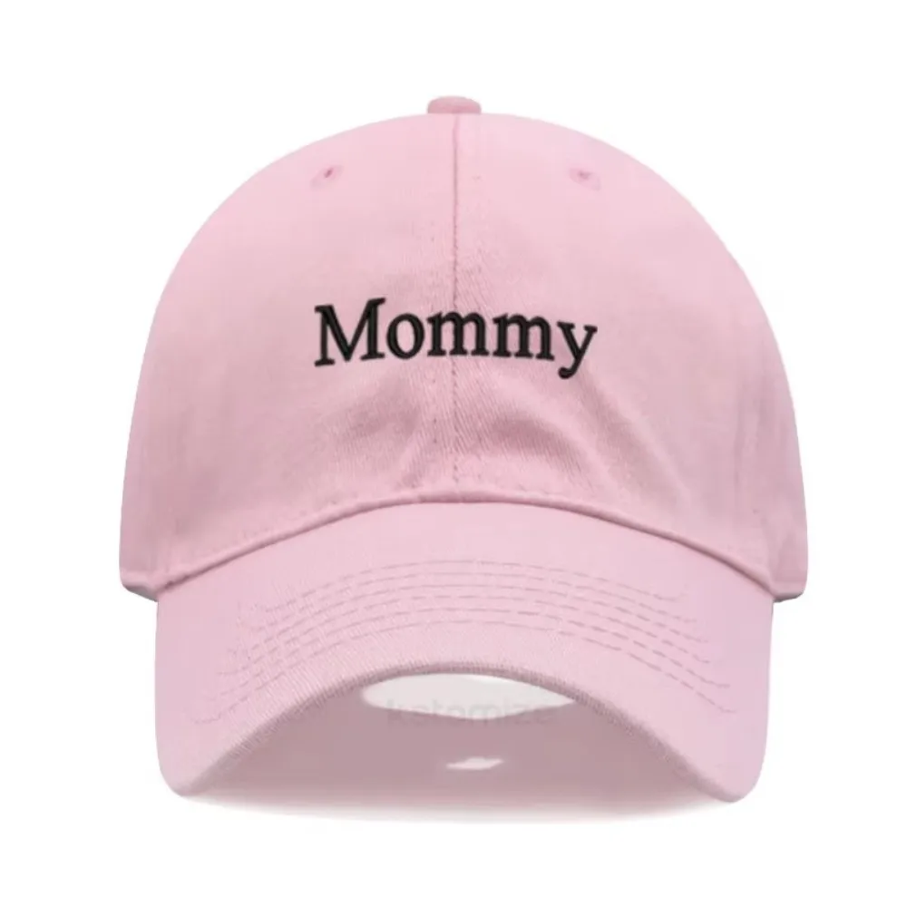 Retro Letter Embroidered Daddy & Mommy Baseball Cap Cotton Adjustable Parent Matching Baseball Cap Dad Hats For Man Women