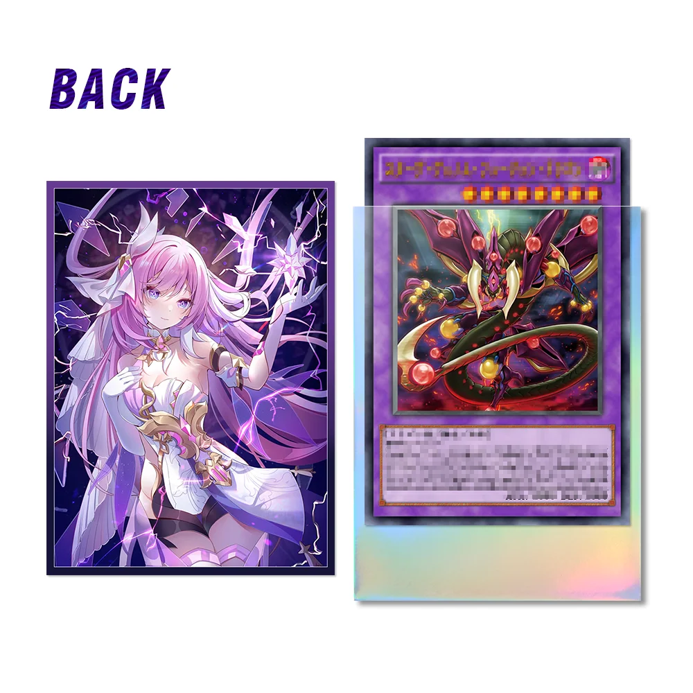 60 SZTUK Trwałych, Przezroczystych, Holograficznych Koszulek na Karty Anime z Górnym Zakładaniem 67x92mm, Kompatybilnych z MGT, Ochraniacze na Karty Kolekcjonerskie PTCG PKM