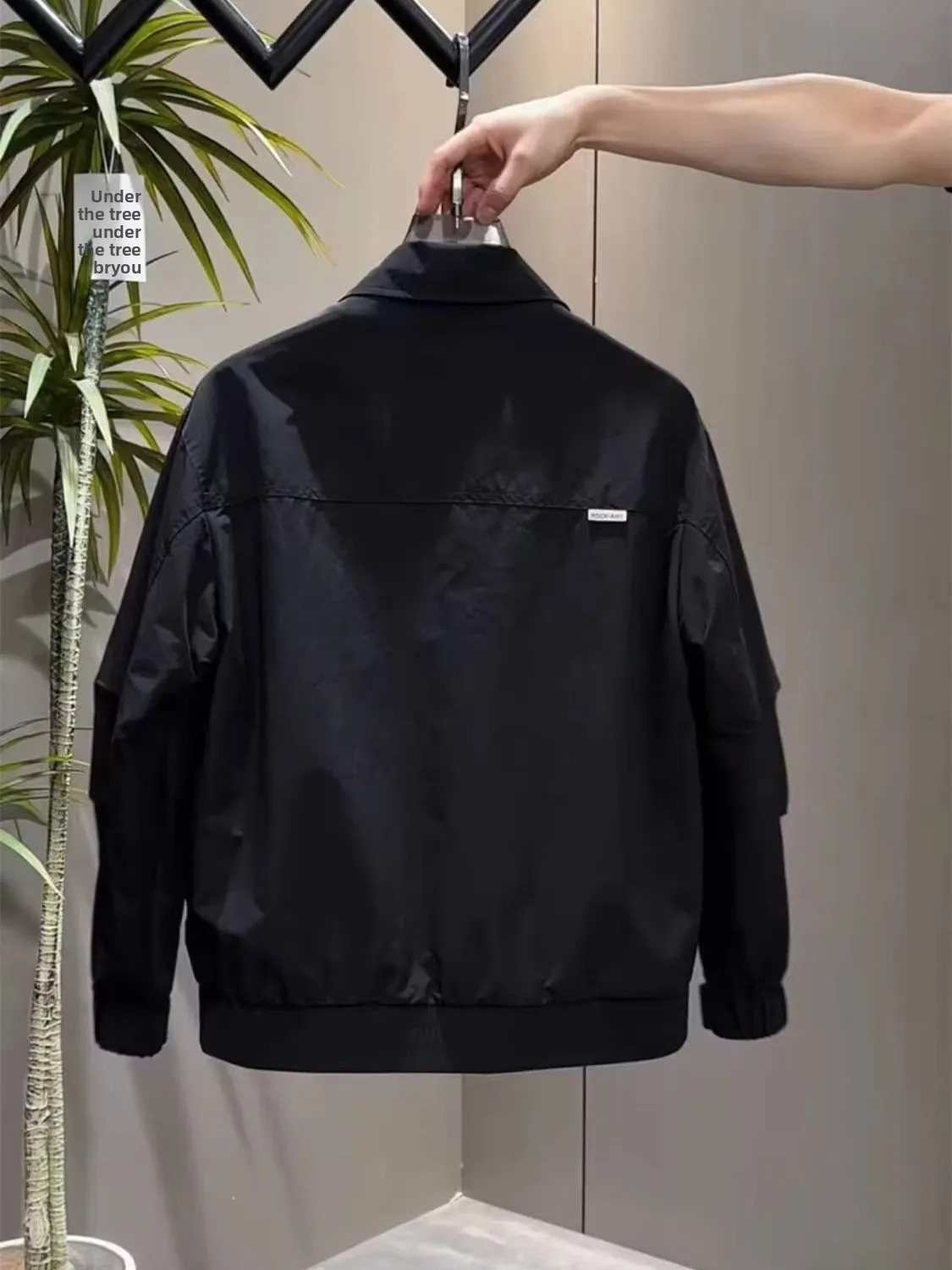 

Faionable уличная спецодежда Jaet, мужской осенний новый простой универсальный длинный повседневный топ из полиэстера с застежкой-молнией