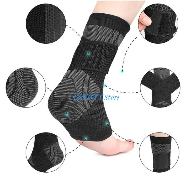 G6DE Ankle Brace Compression Sleeve Relieves Joint Pain Sock Foot Arch Support Foot for Protection Injury Recovery for Sport