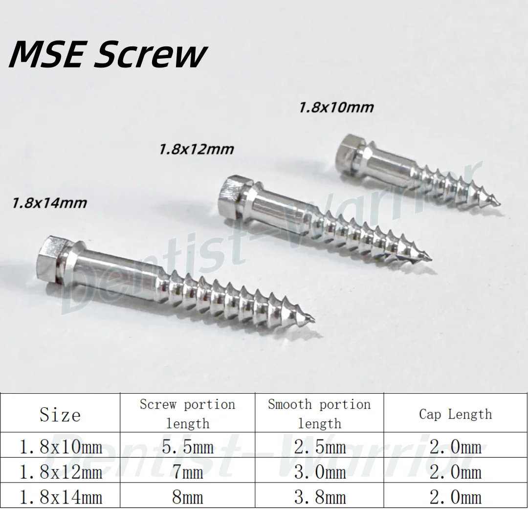 MSE Screws Dental Palatal Expansion Screw Facial Rapid Palatal Split Maxillary Expander Screws 1.8x10/12/14mm