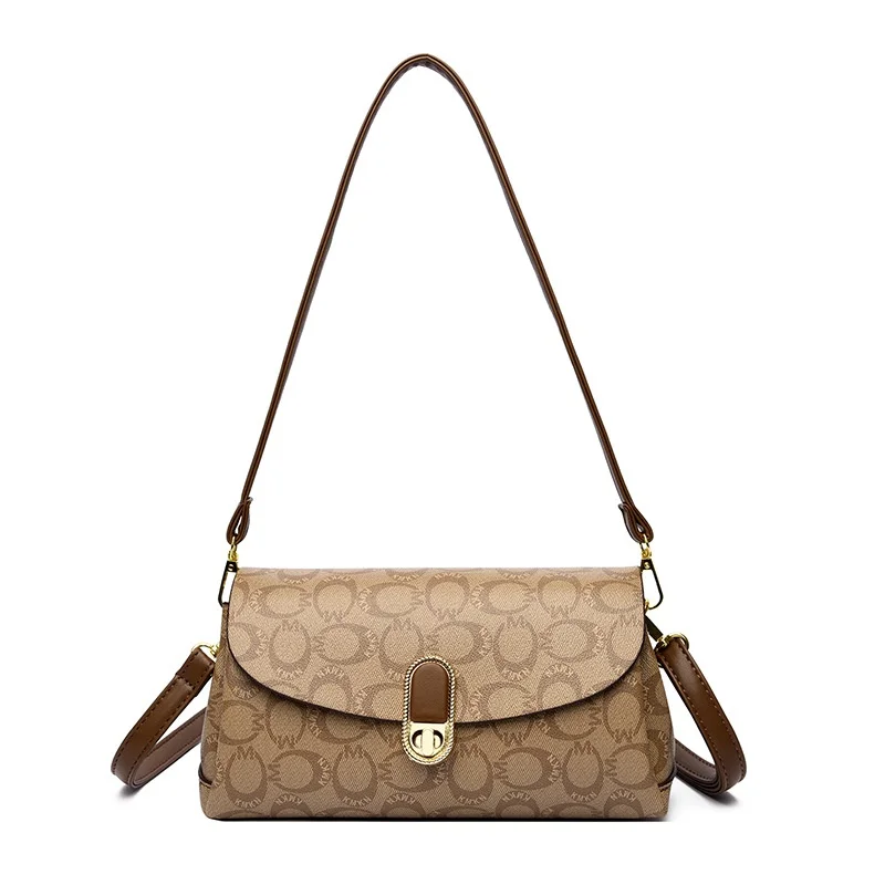 

2026 Fashion Flap Crossbody Bag, PU, With Turn Lock & Dual Straps, Versatile For Casual & Daily Wear