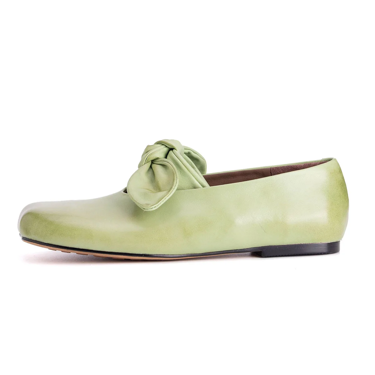 

Балетки Arden Furtado Spring из воловьей кожи с бантом, круглым носком, без застежек, женские туфли, повседневная обувь, туфли без каблука