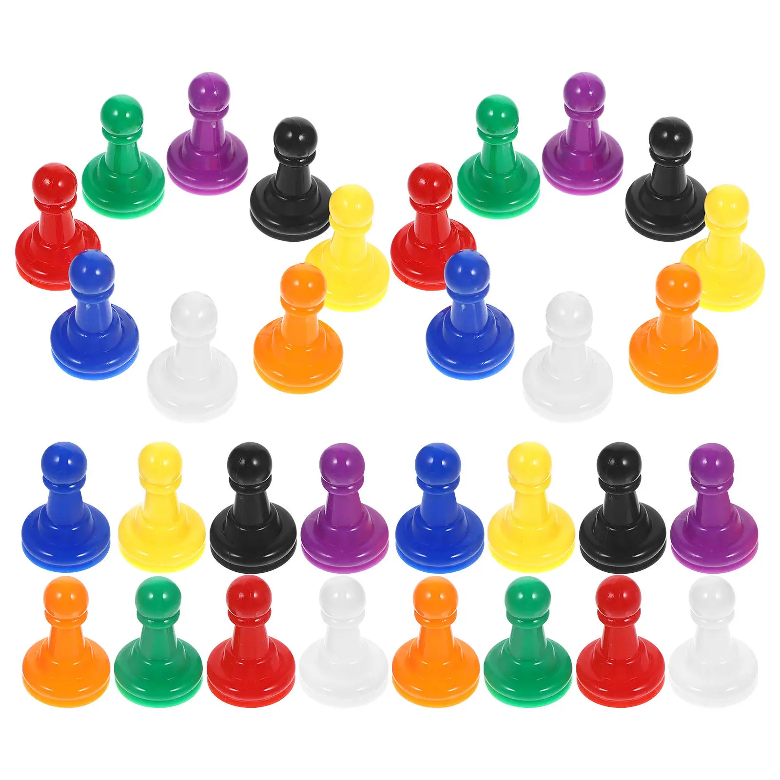 

32Pcs Plastic Pawn Chess Pieces Multicolor Set for Board Games Party Accessories Colorful Chess Markers Party Game Accessories