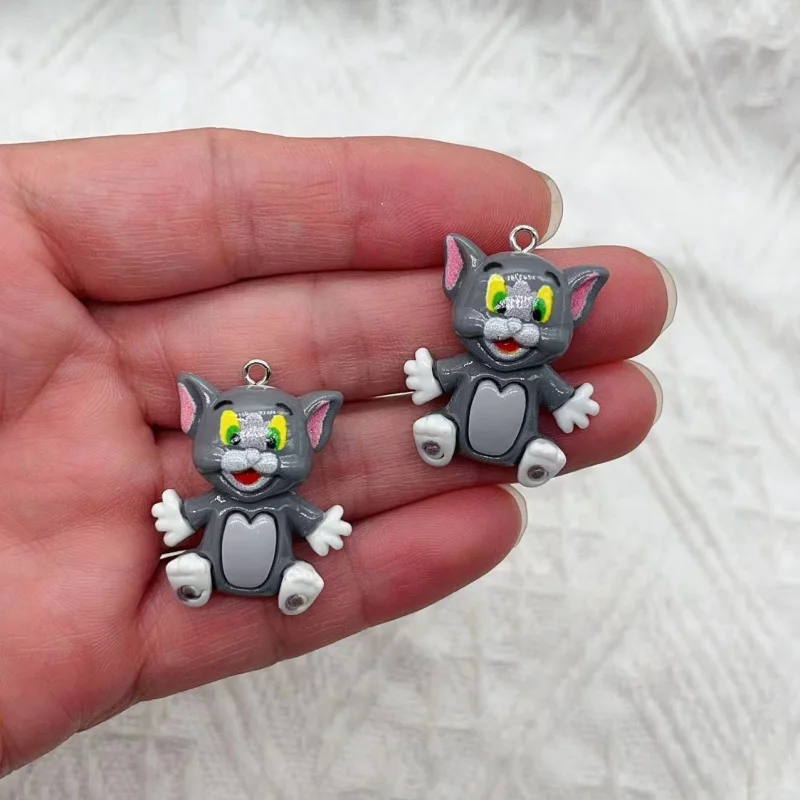 10 pieces of resin cartoon animal enamel classic and charming keychain earrings DIY jewelry handcrafted craftsmanship