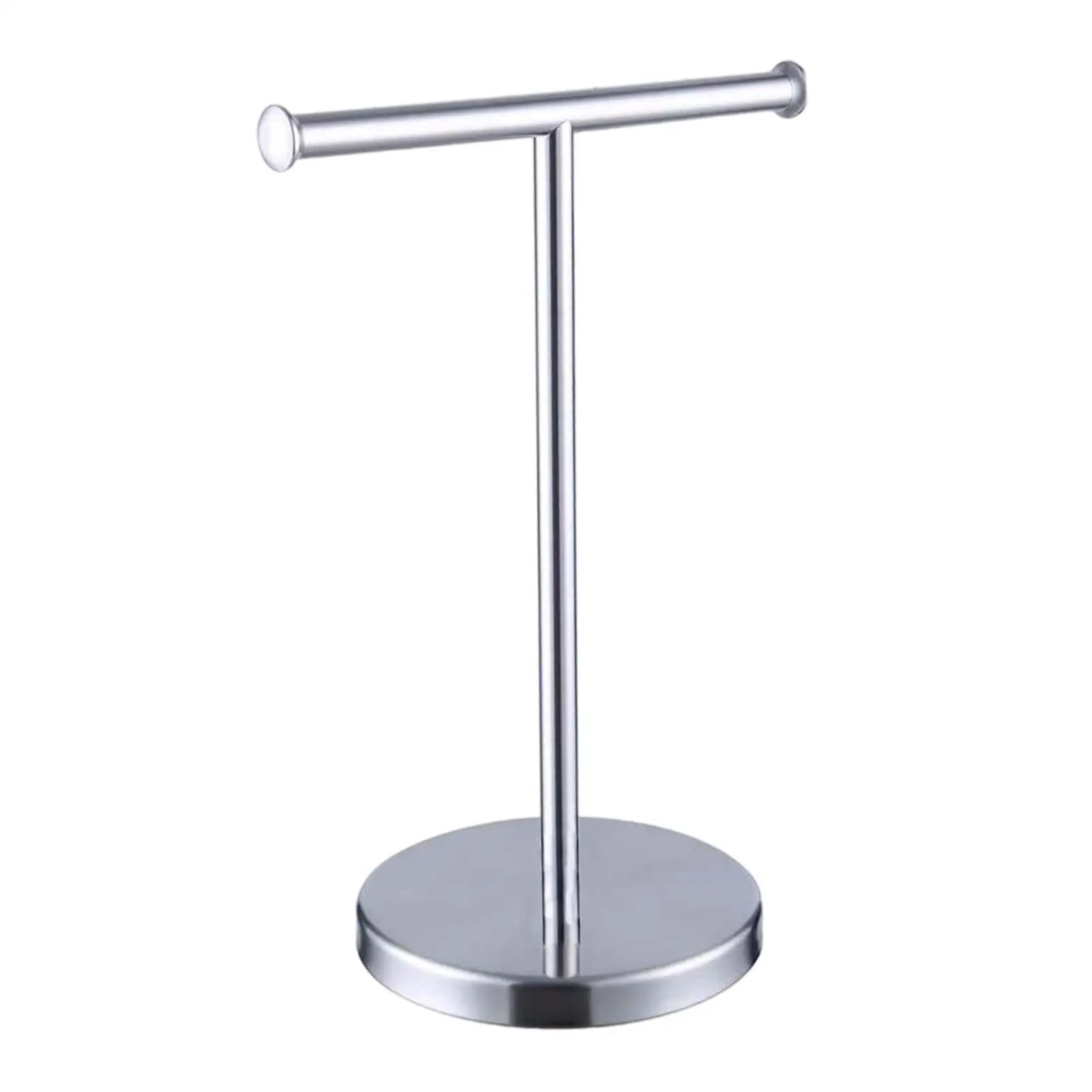 

Stainless Steel T Shape Towel Holder Stand Towel Rack for Home Bathroom B