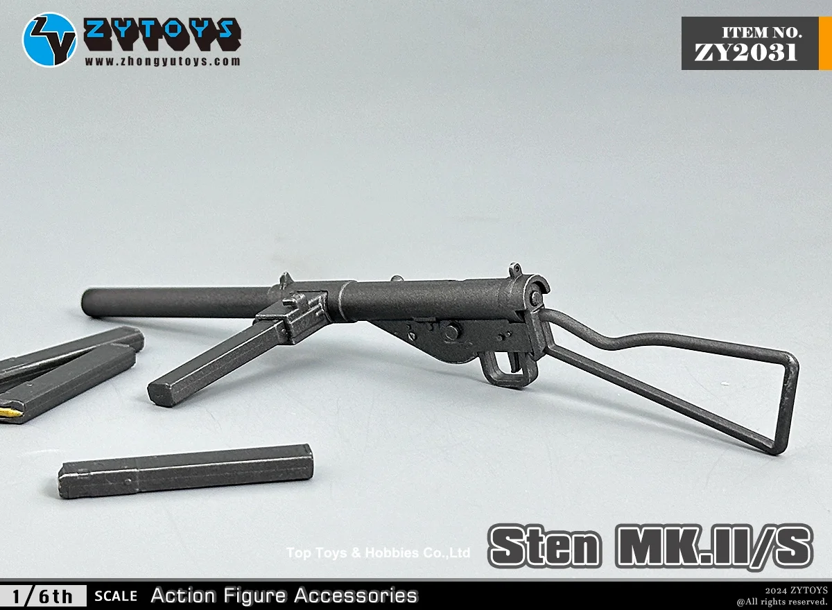 ZYTOYS ZY2031 1/6 Scale Sten MK.II/S Submachine Guns Weapon Model  Fit 12'' Soldier Action Figure Dolls Accessories