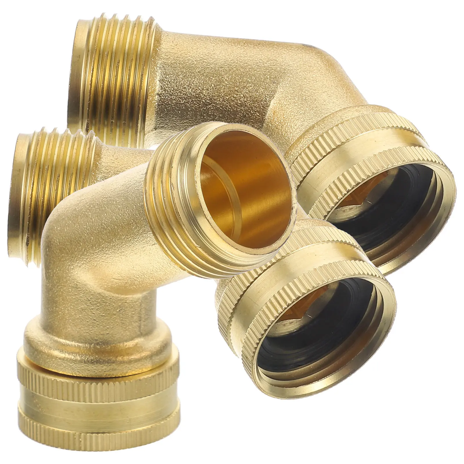 3pcs All Copper Ball Valve Elbow Connector for Gardening Water Pipe Joints Hose Adapter Durable Craftsmanship Wide Applications