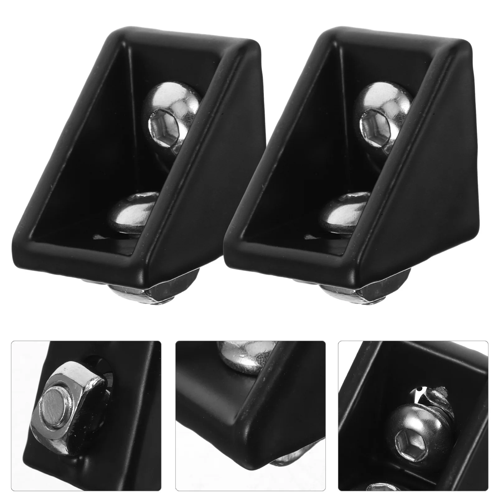 

20Sets Aluminum Profile Corner Brackets 2020 Extrusion Fasteners for DIY Furniture Displays and Industrial Applications