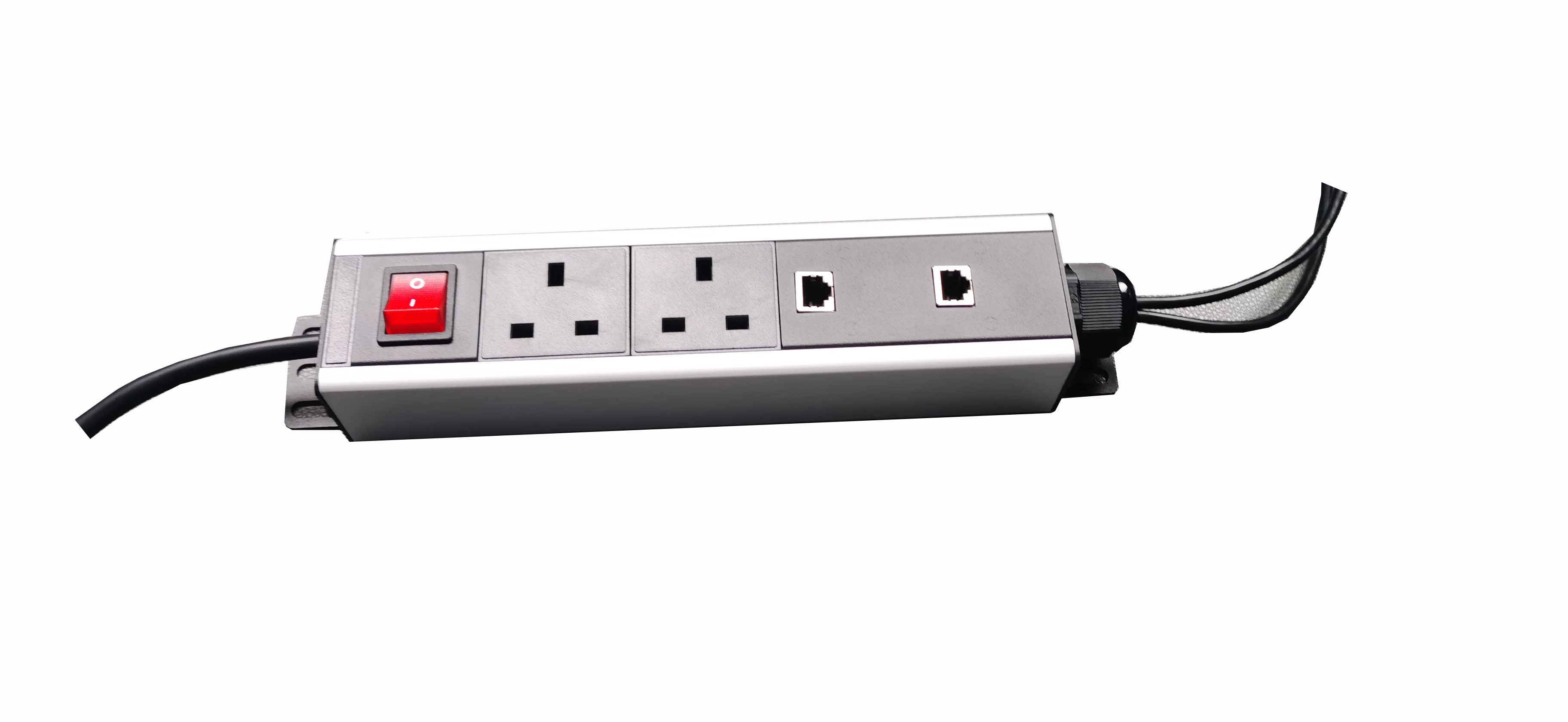 offical undesk PDU 2UK power 2 cat6 port on/off switch 3M cable UK plug