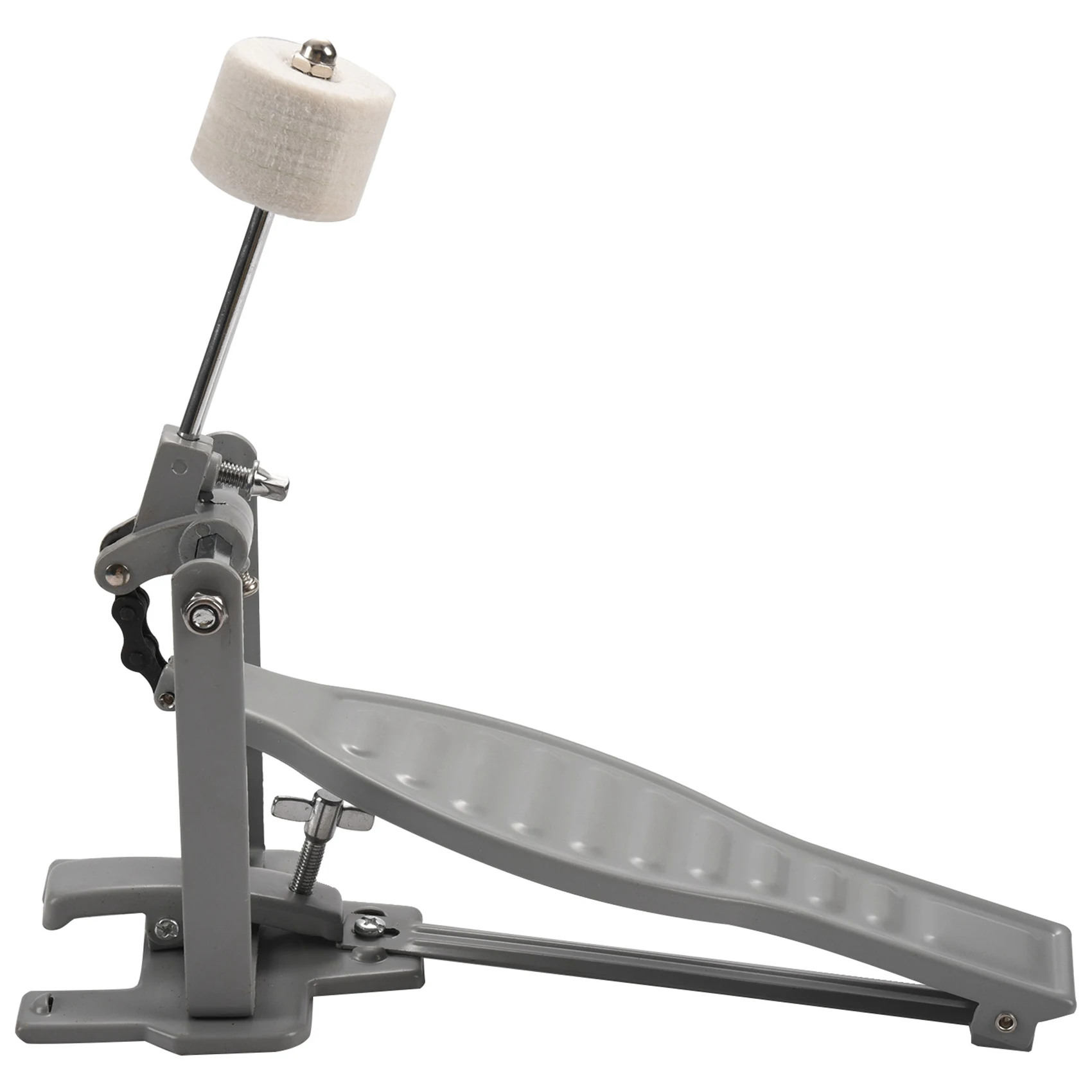 

Highly Recommended.Aluminium Alloy Single Spring Bass Children Drum Pedal Silver