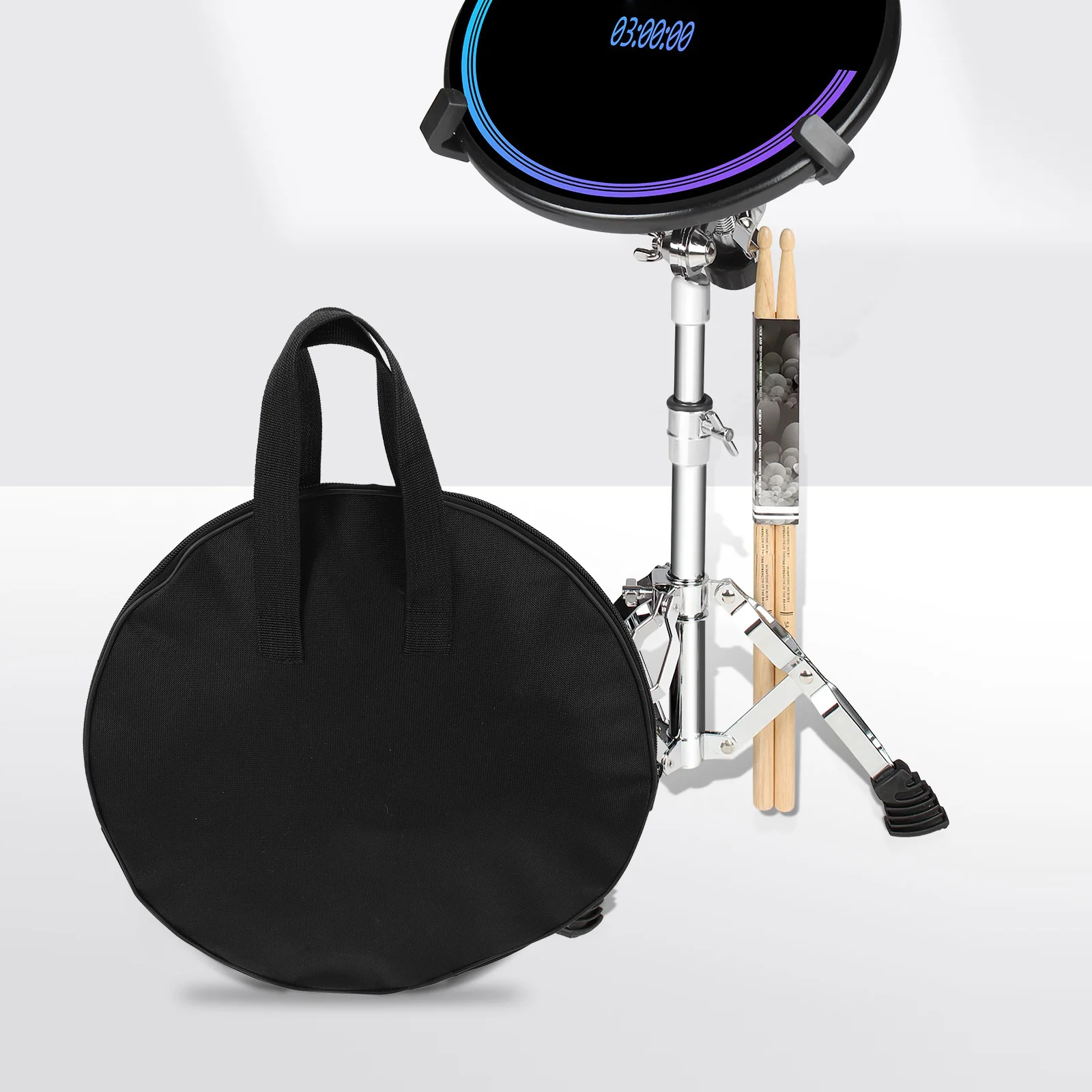 

Drum Pad Protective Carry Bag Thick Cloth Shoulder Case Portable Shock Absorbing Storage for Practice Travel Equipment