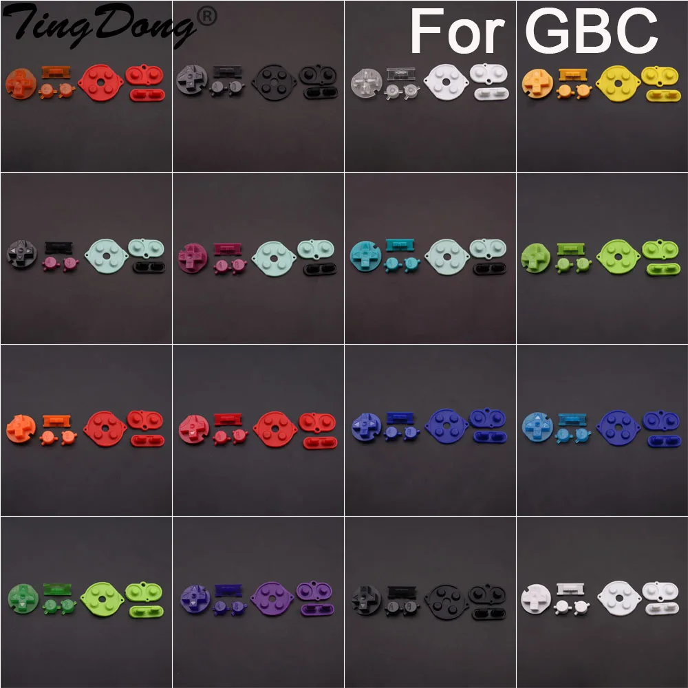 Plastik-Ein/Aus-Schalter, leitfähige Gummiknöpfe, Silikonpad für Gameboy Color GBC D-Pad A-B Start Select Tastatur