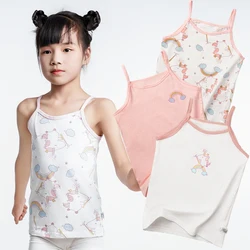 Girls Cotton Singlet Tops Breathable Underwear Tank Kids Undershirts Cute Tank Tops Chrildren's Cartoon Camisole Undershirt Free