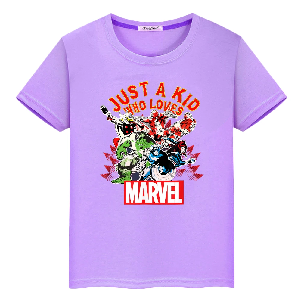 

t shirt for kids boy 10year Superman Cute Tops Short pride tshirt Marvel 100%Cotton Anime Tees y2k one piece kids clothes girls